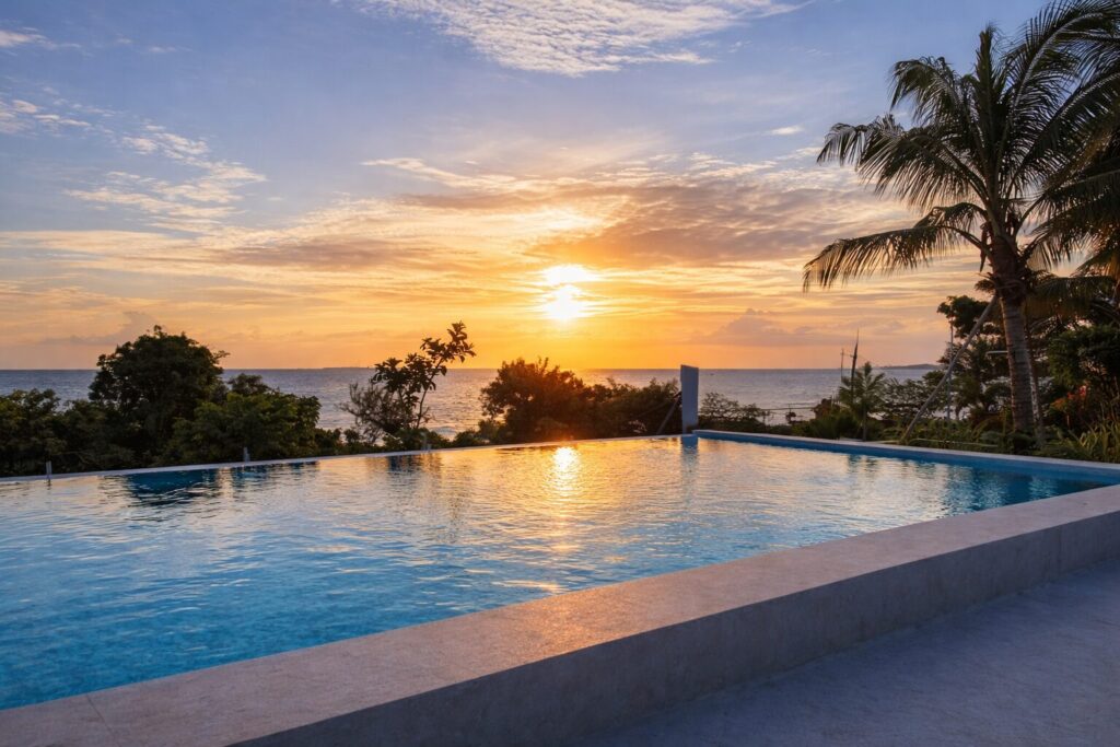 Zanzibar itinerary sunset view from Fumba Town apartment